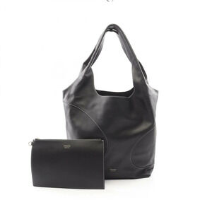 Salvatore Ferragamo Hobo Bag Tote Leather Black